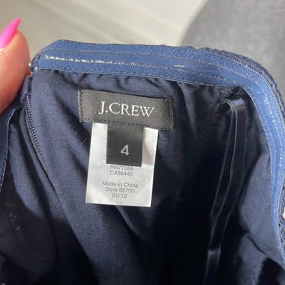 J. Crew Strapless Cotton Dress Built In Bra Pockets Size 4 - Picture 2 of 9